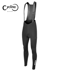 CYCLINA Men's 4-Pocket Cycling Bib Pants - 4-Way Stretch, 120KG/m³ Gel Pad