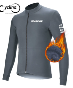 Cyclina,Winter Warm Thermal Cycling Jersey - Slim Fit Long Sleeve for Men & Women (PRO Level)