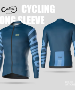 Cyclina,Men's Summer Cycling Jersey - Long Sleeve, Quick-Dry, High Elasticity, Breathable