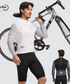CYCLINA,Men's Long Sleeve Cycling Jersey | UPF50+ Sun Protection | MTB & Road Bike Shirt | 15℃-24℃ Outdoors Riding Gea