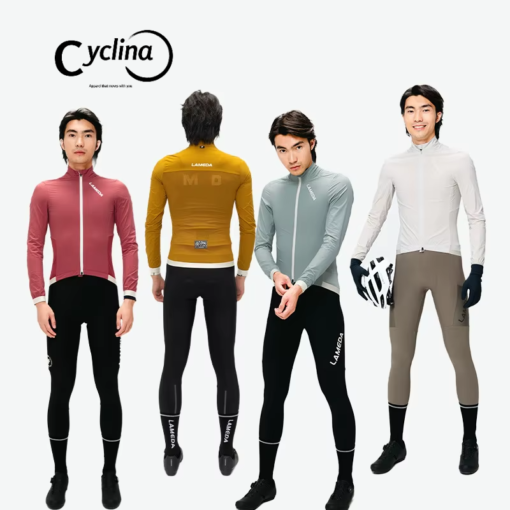 Cyclina,Men's Thin Windproof & Waterproof Cycling Jersey - Breathable Bicycle Jacket