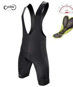 CYCLINA PRO Level 6H Cycling Bib Shorts - 3D Gel Pad, 7CM Gripper