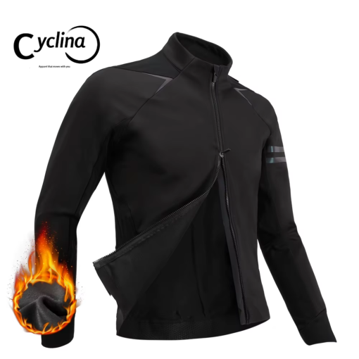 Cyclina Men's Waterproof Bike Jacket | Windbreaker Cycling Jacket | MTB & Road Winter Thermal Clothing